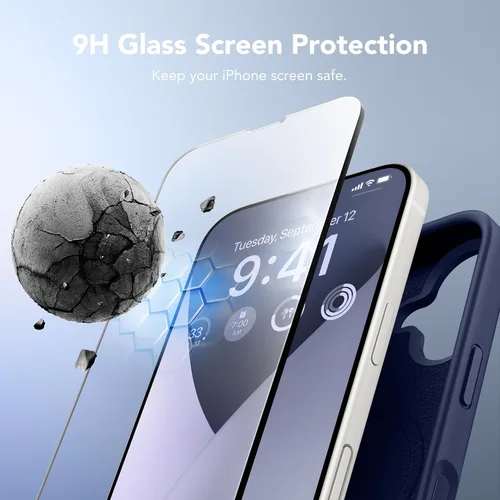 Miniatura 958 de GONEZ Funda de silicona para iPhone 15 Pro Max, compatible con Magsafe, protector de cámara + protector de pantalla, forro de microfibra suave