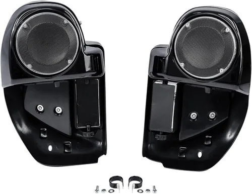 XMT-MOTO Carenado inferior ventilado de pierna refrigerado por aire con caja de altavoces de 6.5 pulgadas para modelos Harley Touring Road King FLHR