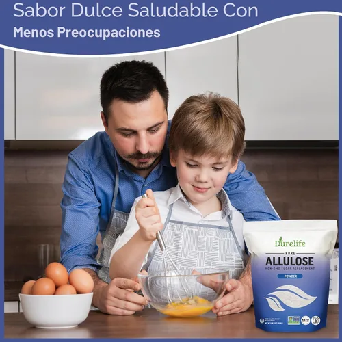 Miniatura 2 de DureLife Edulcorante de alulosa, 5 lb 100% Puro Sustituto de Azúcar en Polvo Sin Eritritol, Proyecto Verificado Sin OGM, Certificado Keto, OU