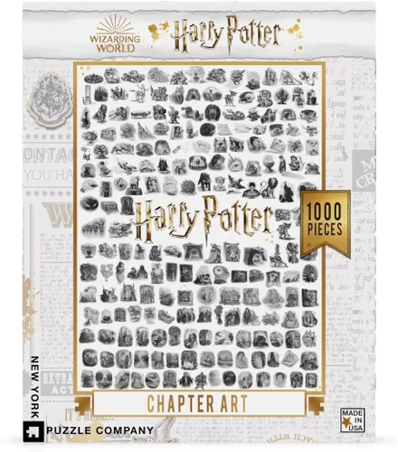 Miniatura 3 de New York Puzzle Company - Arte del Capítulo de Harry Potter - Rompecabezas de 1000 Piezas para Adultos de Mary GrandPré