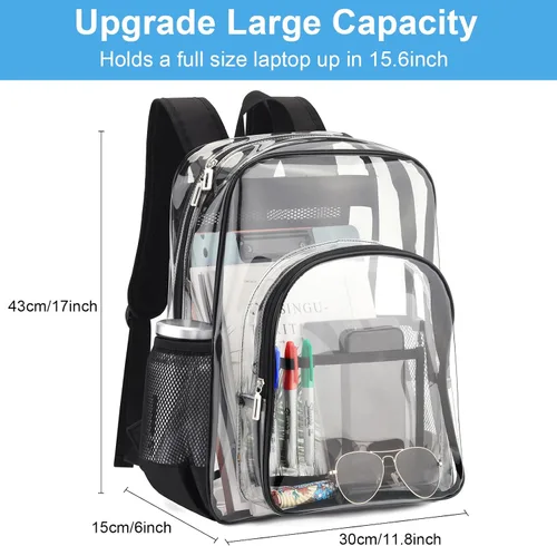 Miniatura 3 de Mochila transparente resistente para el trabajo XL, Claro, Moda