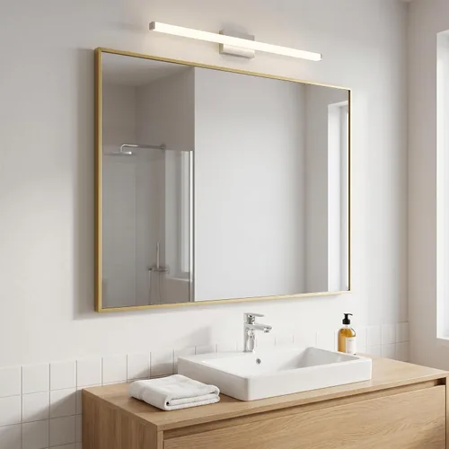 Miniatura 13 de BEAUTYPEAK Espejo de pared rectangular dorado de 24 x 36 pulgadas con marco de metal, se cuelga horizontal o vertical para sala de estar