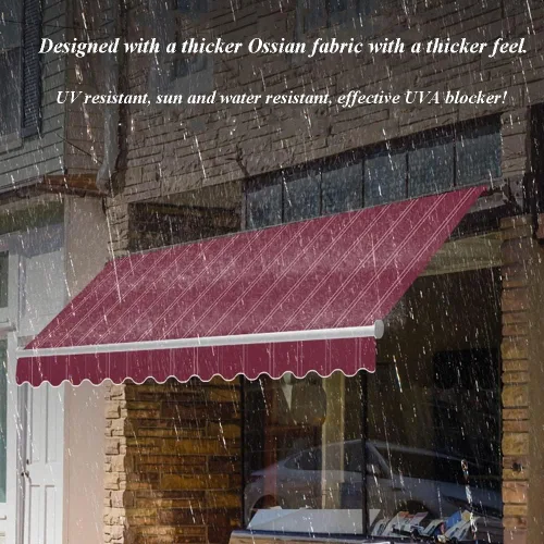 Miniatura 2 de Reemplazo de tela retráctil para toldo, parasol para exteriores, protección UV, impermeable, 100% poliéster, refugio para patio, terraza, balcón