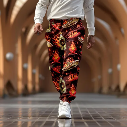 Miniatura 7 de Pantalones deportivos divertidos de los años 80 para hombre, pantalones deportivos con cintura elástica, pantalones casuales