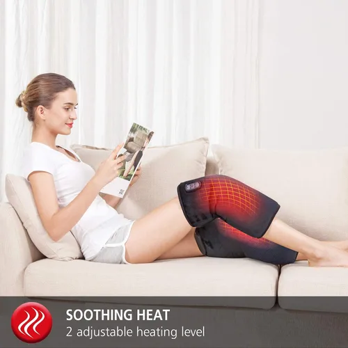 Miniatura 7 de Comfier Paquete de masajeador de espalda y rodilla Cojín de asiento de masaje de tejido profundo, almohadilla para silla de masaje para alivio