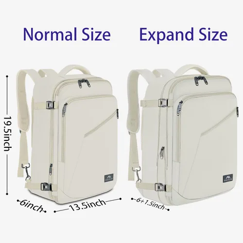 Miniatura 2 de MATEIN Mochila de viaje grande para mujer, mochila ligera de mano y correas de hombro ocultas, mochilas antirrobo impermeables para vuelo, mochilas