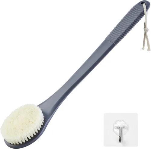 Miniatura 10 de Limpiador de espalda para ducha, cepillo corporal de ducha para limpieza con mango largo para ducha, limpiador de espalda de 17 pulgadas para ducha