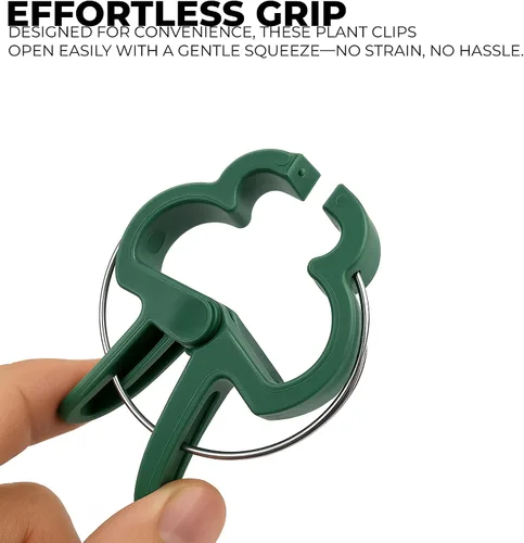 Miniatura 2 de 20 piezas de clips suaves para plantas y flores para apoyar tallos