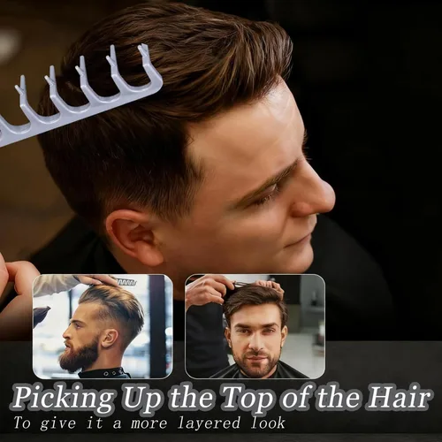Miniatura 3 de Nowavibe Magic Comb - Peine de peinado con textura para hombres y mujeres, volumen y textura instantáneos, sin roturas ni tirones, estilos en Negro