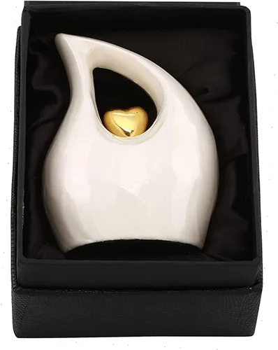 Miniatura 3 de Urna de recuerdo personalizada para cenizas humanas – Urna conmemorativa de diseño de corazón, pequeña urna de cremación, urna funeraria