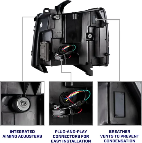 Miniatura 6 de Form Lighting Faros Delanteros Proyectores LED Secuenciales compatibles con Chevrolet Silverado 2007-2013 (par)