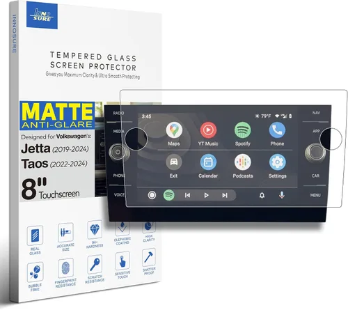Miniatura 8 de Protector de pantalla de vidrio templado diseñado para Volkswagen Jetta & Jetta GLI Autobahn (2019-2024), Taos SE/SEL (2022-2024), pantalla táctil