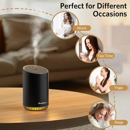 Miniatura 7 de Difusor de Aromaterapia Portátil 320ml, Difusor de Aceite Esencial Recargable con Luz LED, Humidificador de Neblina Fría con 2 Modos de Neblina
