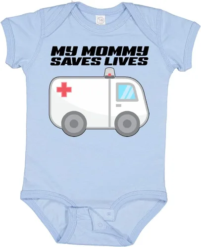 Miniatura 6 de inktastic My Mommy Saves Lives- Body para bebé de ambulancia