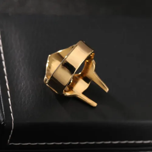 Miniatura 8 de DOOM - Anillo de máscara para hombre, estilo gladiador, anillo de acero inoxidable de titanio dorado rubí