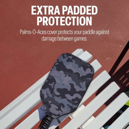 Miniatura 6 de Palms-O-Aces Pickleball Paddle Cover Canvas Padded Pickleball Paddles Sleeve with Zipper Lightweight Protective Paddle Case for Standard Paddles