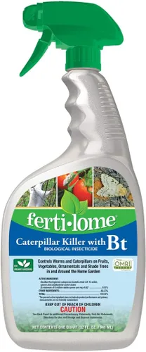 Fertiloma (16016) Asesino de orugas con insecticida biológico Bt, RTU, listado OMRI (32 onzas)
