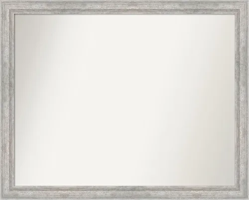 Miniatura 14 de Amanti Art Espejo de baño plateado para sobre fregadero, 23 x 23 pulgadas, espejo cuadrado plateado en ángulo, marco de madera moderno medio, se