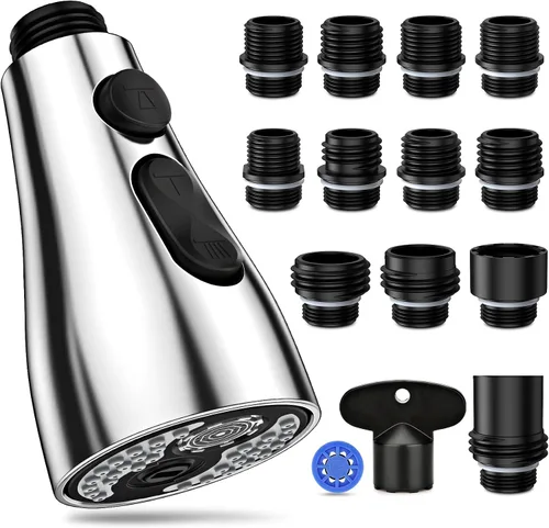 Miniatura 8 de Repuesto de cabezal de grifo de cocina, cabezal de grifo de fregadero de cocina G 1/2, repuesto de rociador de fregadero de cocina, 3 modos con 12