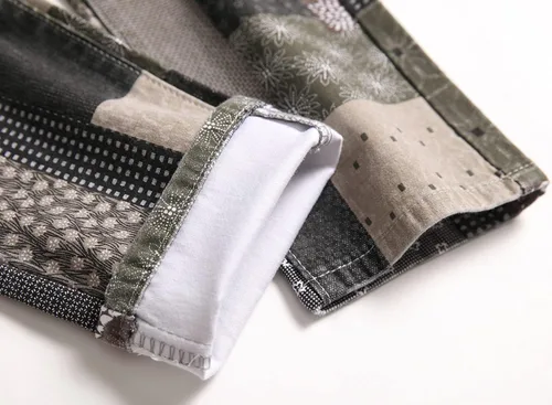 Miniatura 219 de Enrica Pantalones vaqueros estampados casuales para hombre