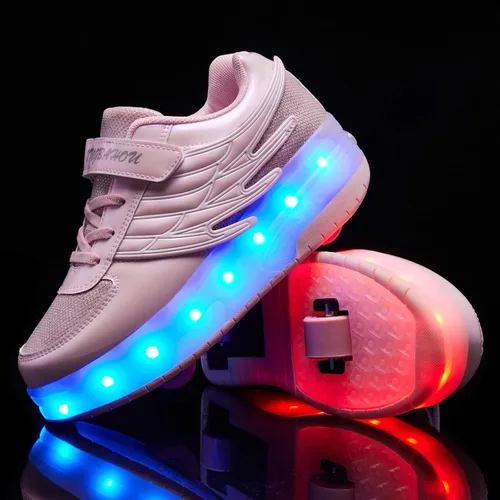 Miniatura 7 de Zapatillas de patinaje LED para niñas y niños con ruedas