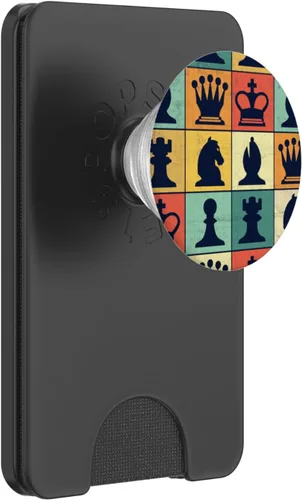 Miniatura 7 de Piezas de ajedrez retro vintage para amantes del ajedrez PopSockets intercambiables PopGrip