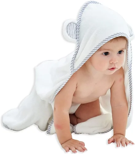 Miniatura 19 de HIPHOP PANDA Toalla con Capucha - Rayón Hecho de Bambú, Toalla de Baño con Orejas de Oso para Recién Nacido, Bebé, Niño Pequeño, Infante - Toalla