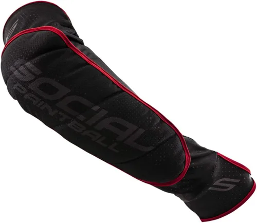 Miniatura 2 de Social Paintball SMPL - Almohadillas de protección para brazo y codo, color negro y rojo