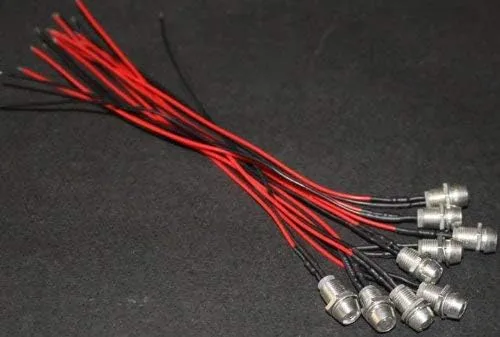 Miniatura 3 de 5pcs x 0.197 in uv pre cableado titular LED uv pre cableado LED (con soporte 12V 7.9 in púrpura)