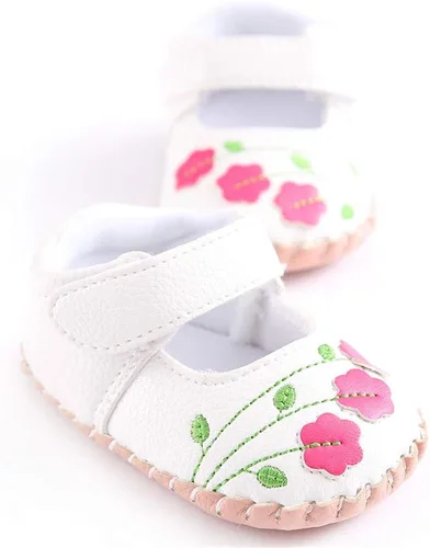Meckior - Zapatos de vestir para bebé y la princesa niña hechos a mano para niños y niñas de cuero sintético antideslizante para cuna para vestido