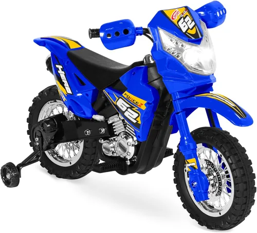Miniatura 11 de Best Choice Products motocicleta eléctrica para niños de 6V con ruedas de apoyo, neumáticos con tracción, luces delanteras funcionales, velocidad