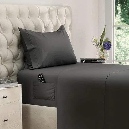 Miniatura 270 de DREAMCARE Juego de sábanas Queen – 6 piezas Sábanas de enfriamiento – hasta 15” Sábanas profundas tamaño Queen – Colección 2500 Supreme – Extra 03