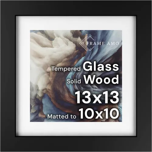 Miniatura 14 de Frame Amo Marco de póster de madera maciza de 13 x 19 pulgadas, color natural, tapete blanco para imagen de 11 x 17 pulgadas, parte frontal
