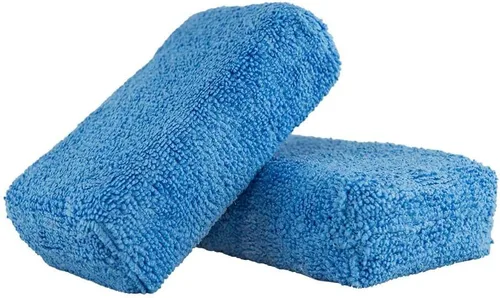 Chemical Guys Almohadillas aplicadoras de microfibra de grado premium - Paquete de 2 - Almohadillas de espuma ultrasuave para detalle de cera,