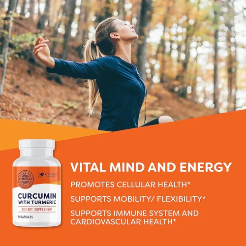 Miniatura 2 de Vimergy Curcumina con suplemento de cúrcuma, 1000 mg de extracto/porción de curcumina - Cápsulas líquidas - Sin OMG, sin gluten, kosher, vegano