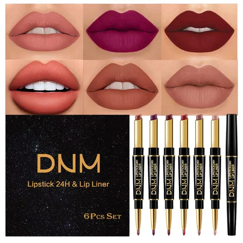 Miniatura 38 de evpct DNM Juego de 3 delineadores de labios y lápices de labios, ciruela morada, malva, rojo vino, para mujer, mate, larga duración de 24 horas