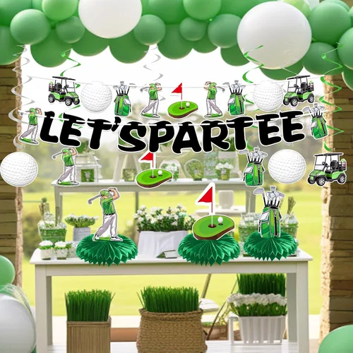 Miniatura 5 de Decoraciones de fiesta de cumpleaños de golf premontadas, decoraciones de fiesta temática de golf, decoraciones de golf para fiesta, cartel de golf