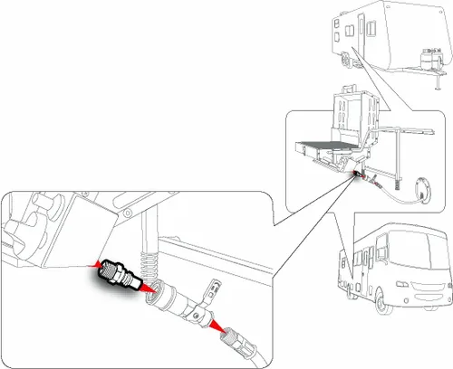 Miniatura 3 de Camco 59903 Válvula de conexión rápida para dispositivos con gas propano, de 1/4 pulgadas, macho, de caudal total.