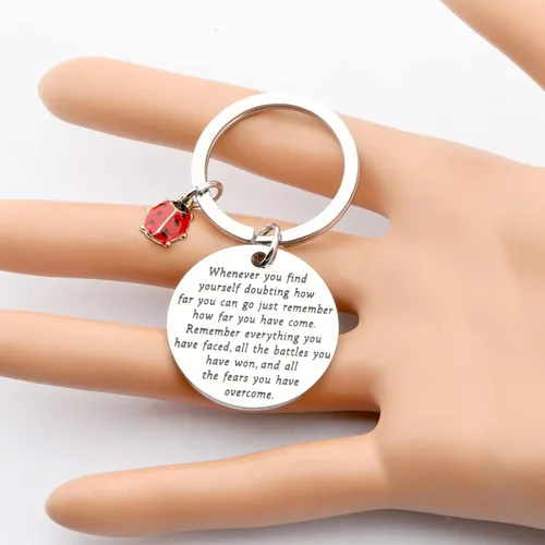 Miniatura 7 de TIIMG Llavero inspirador de mariquita, regalos para amantes de la buena suerte, regalos para amigas, mejores amigas