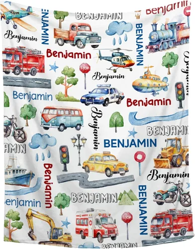 Miniatura 26 de Manta personalizada de franela de vellón con nombre, ligera, suave, bonita y acogedora para cama, sofá, viajes al aire libre, 30 x 40 pulgadas