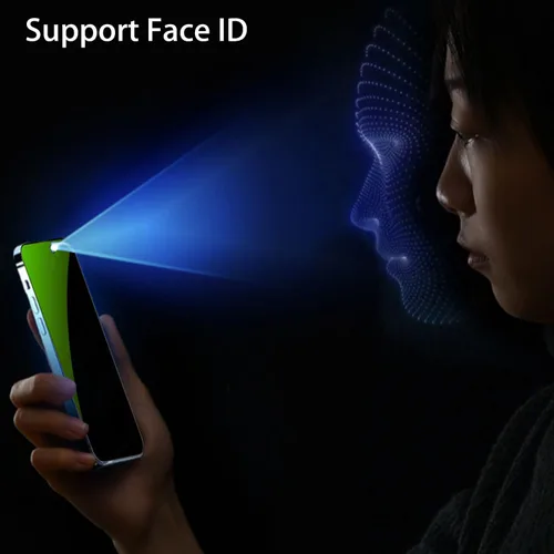 Miniatura 4 de 3 piezas de vidrio templado de privacidad anti-azul para iPhone 15 Plus, protector de pantalla antiespía, película antiespías, dureza 9H