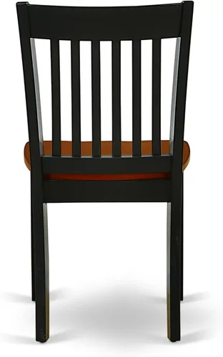 Miniatura 16 de East West Furniture ANNO3-BCH-W Juego de mesa y sillas de cocina de 3 piezas contiene una mesa de comedor redonda con pedestal y 2 sillas de asiento