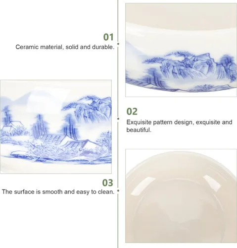 Miniatura 3 de Maceta de cerámica para decoración floral, mesa auxiliar circular, contenedor para suculentas, macetas rústicas, macetas de bonsái, maceta