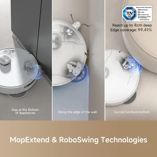 Miniatura 3 de DREAME L40 Ultra Robot Aspirador con Vaciado Automático, 11,000Pa de Succión Robot Aspirador y Mopa Combo con Estación de Limpieza Automática, Blanco
