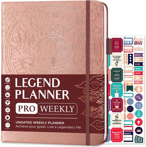 Miniatura 15 de Legend Planner PRO - Agenda semanal y mensual de lujo para aumentar la productividad y alcanzar tus objetivos. Cuaderno organizador de gestión