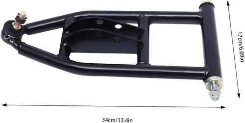 Miniatura 6 de Kit de montaje de basculante delantero de 13.386 in para Go Kart - Asamblea de brazo basculante superior/inferior y brazo de suspensión, negro+rojo