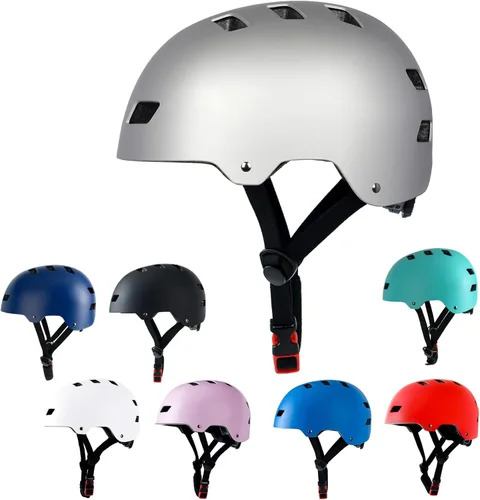 Miniatura 17 de Casco de bicicleta en 3 tallas para adolescentes, niños, jóvenes, adultos, Bavilk Casco de monopatín ajustable multideporte para bicicleta, Negro