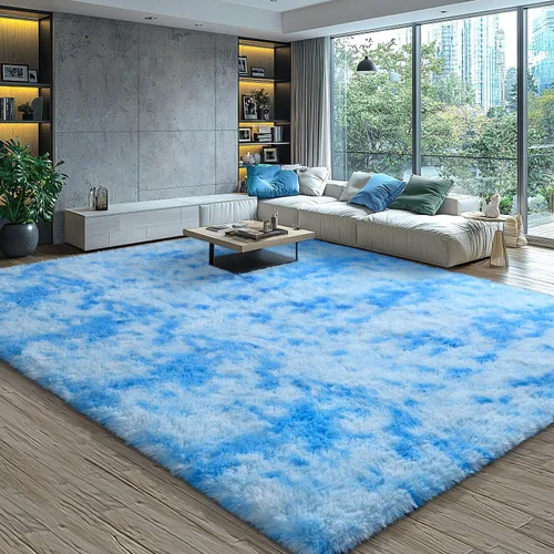 Miniatura 170 de EVOIONOS - Alfombra redonda gris para dormitorio, 5x5 pies; alfombras circulares suaves y esponjosas para sala de estar, alfombras de felpa peludas