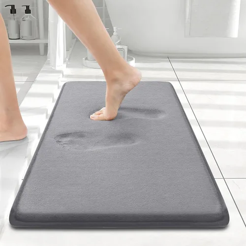 Miniatura 139 de Smiry Tapetes de Baño de Espuma Viscoelástica 36 x 24 pulgadas, Tapetes de Baño Extra Suaves y Absorbentes, Alfombra Antideslizante Lavable