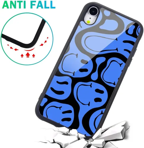 Miniatura 4 de Compatible con iPhone 7/8/SE 2020, cubierta trasera dura con patrón de arte divertido azul divertido lindo para mujeres y niños